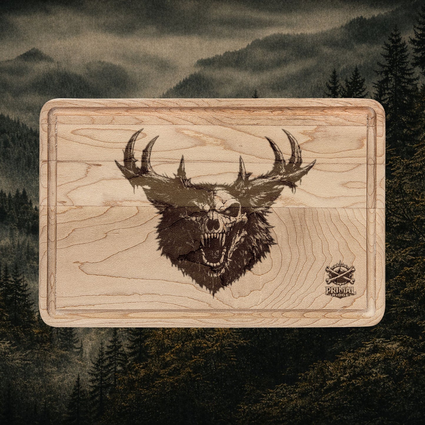 Phantom Buck Wooden Cutting Board